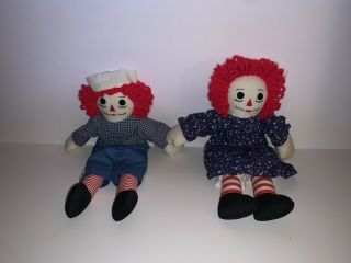 Vintage Raggedy Ann And Andy I Love You Heart On Chest