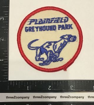 Vtg Plainfield Greyhound Park Connecticut Dog Racing Track Patch Obsolete Rare