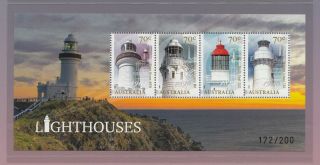 2015 - 2018 Lighthouse Special Official Miniature Sheet.  Muh.  Very Rare,