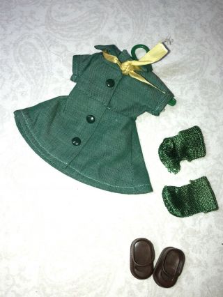 8” Vintage Antique Cosmopolitan? Ginger Girl Scouts Green Outfit No Tag V10