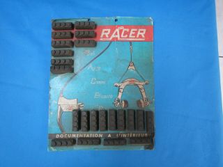 Racer Clb Dealer Brake Pad Display Card Vintage Bike For Vintage Campagnolo Rare
