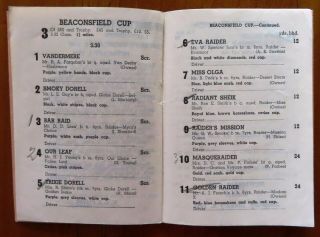 1948 BEACONSFIELD TROTTING CLUB RACE BOOK (Cup Meeting).  Very Rare 2