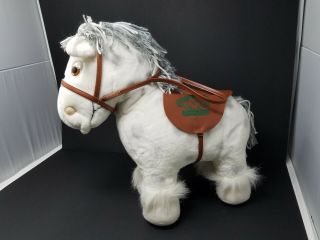 Vintage 1984 Coleco Cabbage Patch Kids White Gray Plush Stuffed Show Pony Horse