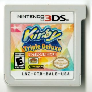 Rare Nintendo 3ds Kirby Triple Deluxe Nfr Retail Demo Cartridge Kiosk Game