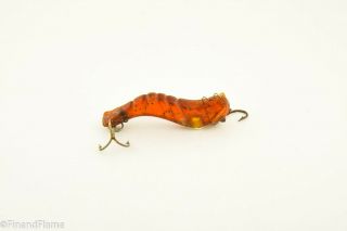 Vintage Bingo Pluggin Shorty Texas Made Shrimp Antique Fishing Lure Red Small