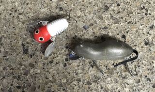2 Heddon Fishing Lures Tiny Crazy Crawler & Meadow Mouse