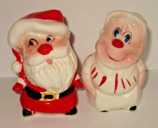 Kreiss Psycho Santa & Mrs.  Claus Christmas Salt & Pepper Shaker Rare