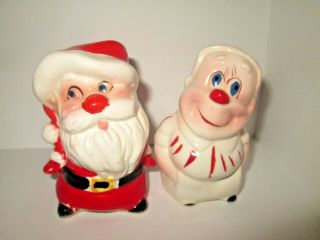 Kreiss Psycho Santa & Mrs.  Claus Christmas Salt & Pepper Shaker Rare 2