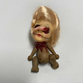 Ooak Teddy Doll Art Gothic,  Horror,  Scary,  Doll,  Weird,  Props And Decor Wood