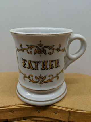Vintage Antique Father Dad Porcelain China Handled Mustache Cup Mug Hand Painted