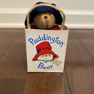 Small Vintage 1987 Paddington Bear By Eden Toys Stuffed Bear In Gift Bag