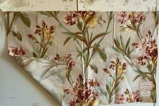 19th Century French Botanical Floral Cotton Fabric (3192) 3