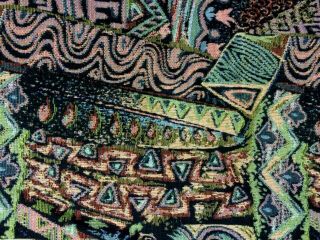 Colorful & Festive Mardi Gras Style Tapestry Fabric Remnant