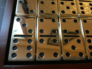 International Silver Co.  Dominos Deluxe,  Silver Plate Domino Set, 3