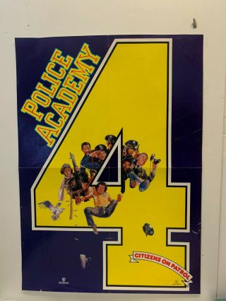 Police Academy 4 Rare Warner Vhs Era Video Poster Cult 80s Comedy