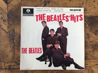 The Beatles - Rare Uk Ep With Ps " The Beatles Hits " 1963 Ex