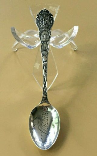 Antique Silver Spoon,  Souvenir Of Orleans,  Detail,  Weidlich Sterling