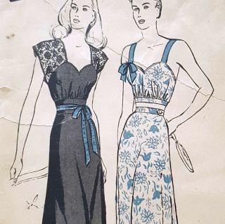 18 Bust 36 1940s Vintage Antique Butterick Sewing Pattern 1940 
