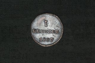 Germany / Hesse - Darmstadt - 1 Kreuzer 1807 Rare Coin (40)