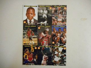 Michael Jordan Sports Illustrated Kids Rare Uncut Sheet Of 9 Cards