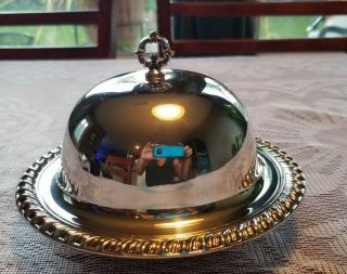 W.  M.  Rogers Silverplate Sterling Silver Serving Dish With Lid 73 - 30