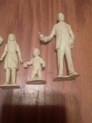 Vtg 50s Marx Doll House Family Figures Father Mother Sister Baby Imagination EUC 3