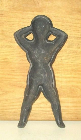 ANTIQUE NAUGHTY NELLIE ADULT CAST IRON BOOT SHOE JACK 3