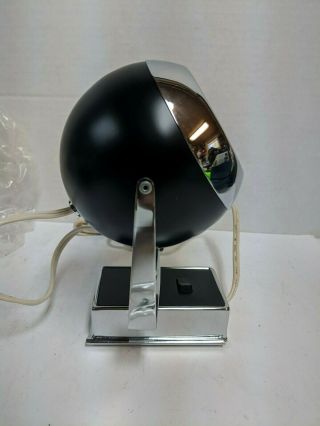 Vintage Hamilton Mid - Century Modern Orb Eyeball Chrome Hanging Spot Light Nib