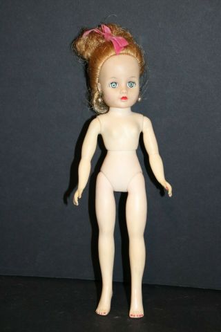 Vintage Nancy Ann Vinyl Blonde Doll Set 10 " Tall With Sleepy Eyes
