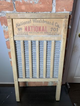 Vintage The Zing King Wash Board - No.  701 National Wash Board Company