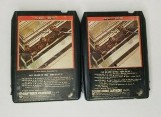 The Beatles 1962 - 1966 Part 1 And 2 Rare 8 Track Tapes Cassettes Music