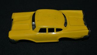 Vintage Yellow Lin Mar Marx 1960s Tin Metal Friction Toy Car Rare