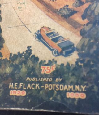 ANTIQUE 1929 NEWS AUTO ATLAS MAP EASTERN UNITED STATES & CANADA Flecks Tourism 3