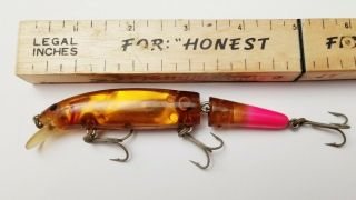 Vintage Bomber Jointed Long A Honey Clear Color Gold Foil / Screwtail Hot Tail