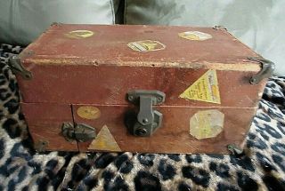 Vintage Steamer Doll Trunk Travel Carrying Case Antique Rare Toy