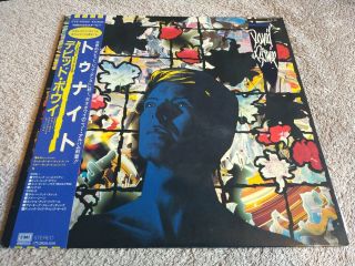 David Bowie Tonight Rare Japan Lp With Obi,  Poster & Insert