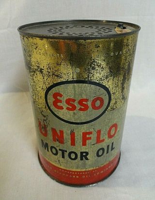 Rare Circa Early 1960`s Esso Uniflo Oil Can Advertising Transistor Radio Can