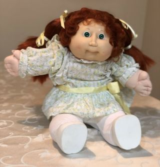 Vintage Cabbage Patch Kids Doll Red Corn Silk Hair 1983 Non - Smoker