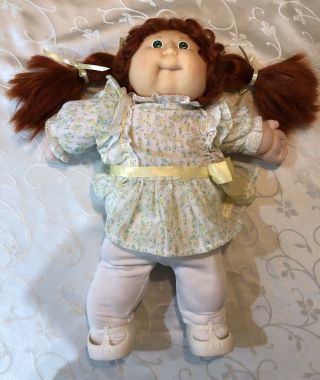Vintage Cabbage Patch Kids Doll Red Corn Silk Hair 1983 Non - smoker 2