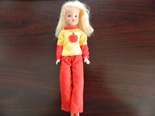 Vintage Pedigree Sindy Doll & Apple Outfit Uk 1970 