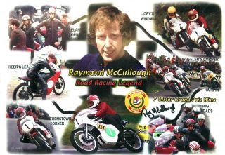 Isle Of Man Tt - Ray Mccullough A3 Collage Print " Very Rare " Ulster Grand Prix