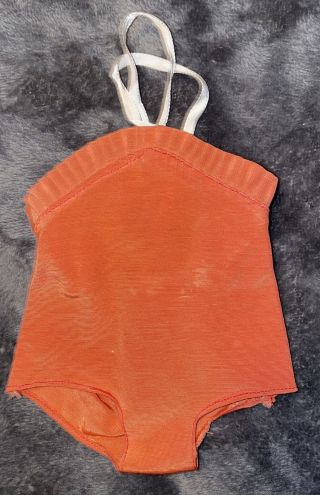 Vintage 1950’s Terri Lee Doll Swimsuit Tagged 16” Pink Coral Euc