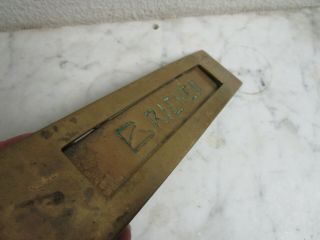 Vtg Antique Brass DUTCH European Wall Mount Mailbox Post Letter Box Door Slot 2