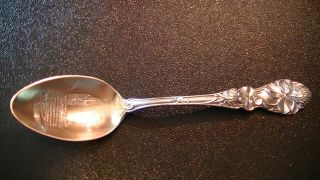 City Hall Milwaukee Sterling Silver Souvenir Spoon Floral Series 1 Clover Watson