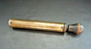 Vintage Brass&wood Handle Lantern Air Pump/works/lantern Or Iron/coleman Etc.