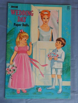 Wedding Day Paper Dolls.  Saalfield.  1970.  Uncut.