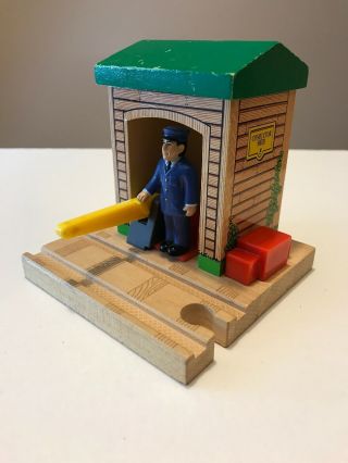 Rare Vintage Thomas The Train Wooden Sodor Conductor Shed Wood 2001