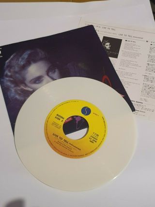 Madonna Live To Tell White Vinyl 7 Inch Single Japanese Import Ex Japan Rare