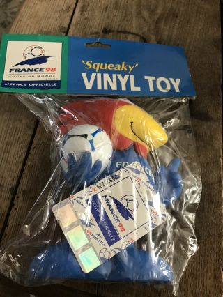Worldcup France 98 Football Memorabilia,  Vinyl Squeaky Toy Rare Collectable Fifa