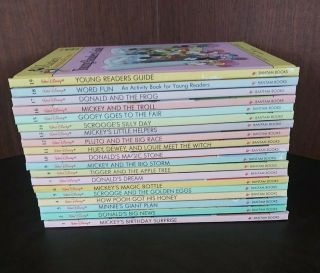 1990 Walt Disney Mickeys Young Readers Library Hardcover Books Full Set Of 19